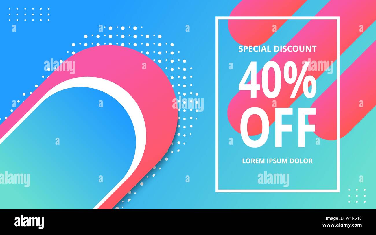 Fashion Promotion Store Banner Gradient Design Modern Template Vector Stock Photo Alamy