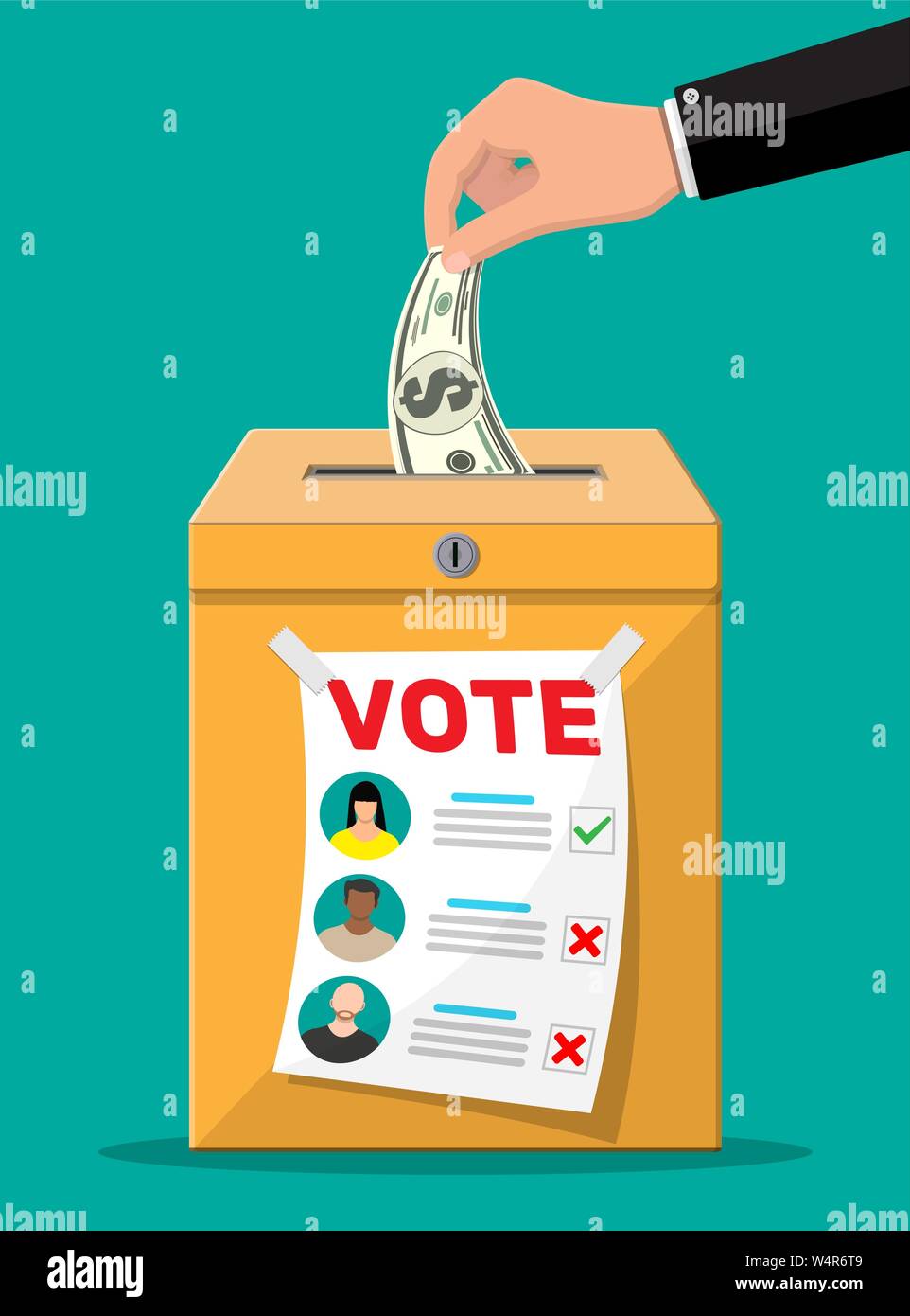 Selling vote for election Stock Vector