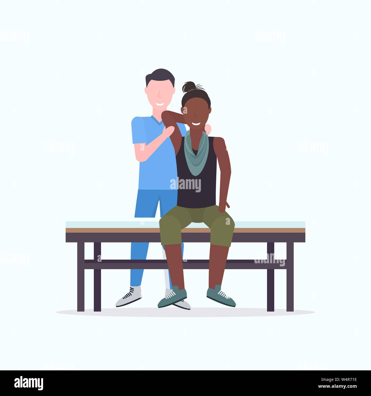 Massage therapist smiling Stock Vector Images - Alamy