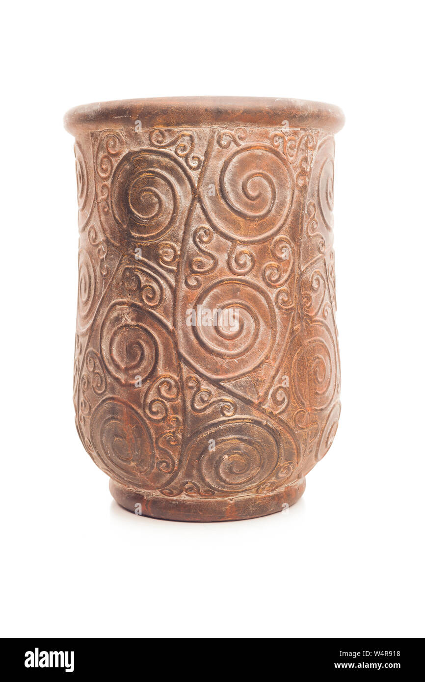 Antique vase isolated on white background Stock Photo - Alamy