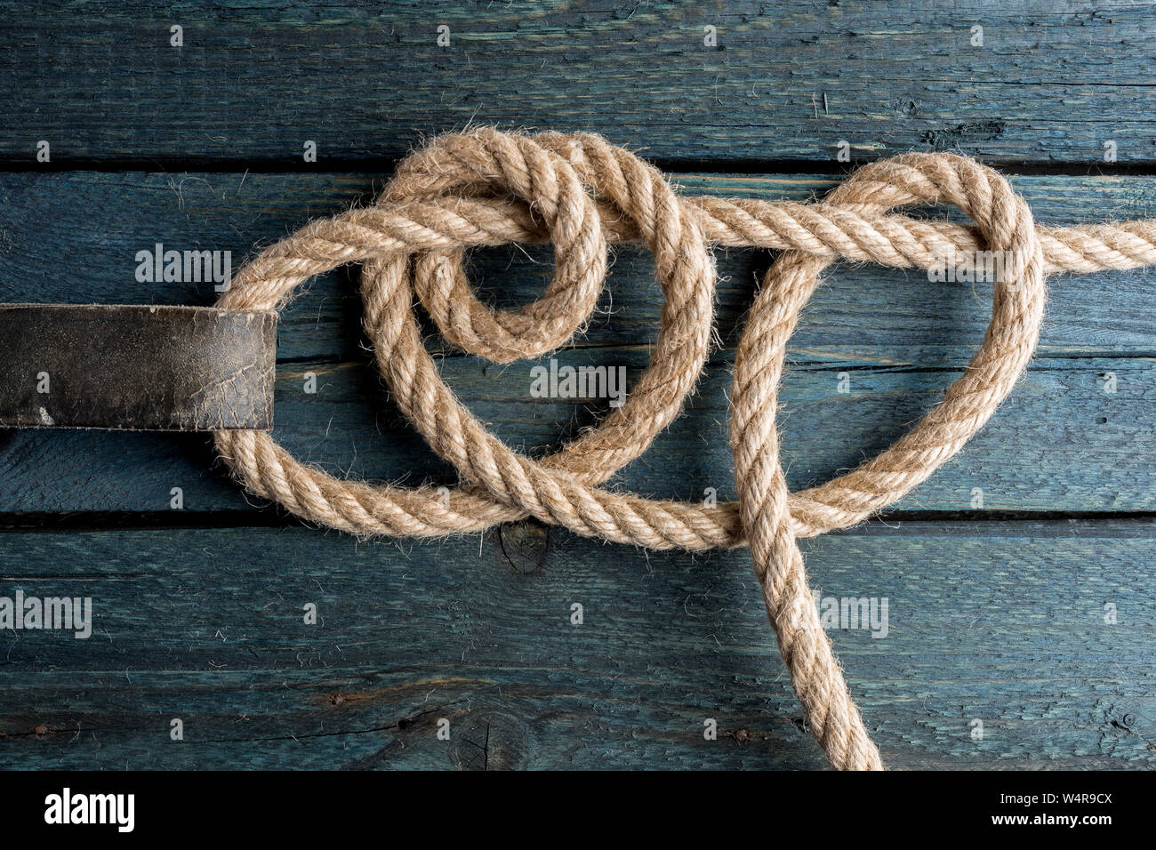 A Tow Rope with Hooks on a Light Background. Stock Photo - Image of knot,  durable: 99848794