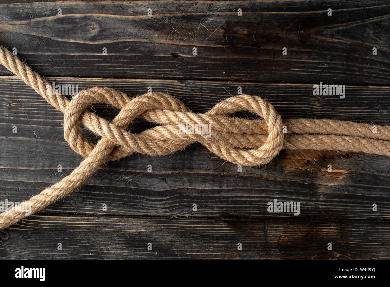 Sheet Bend Double. Rope node Stock Photo - Alamy