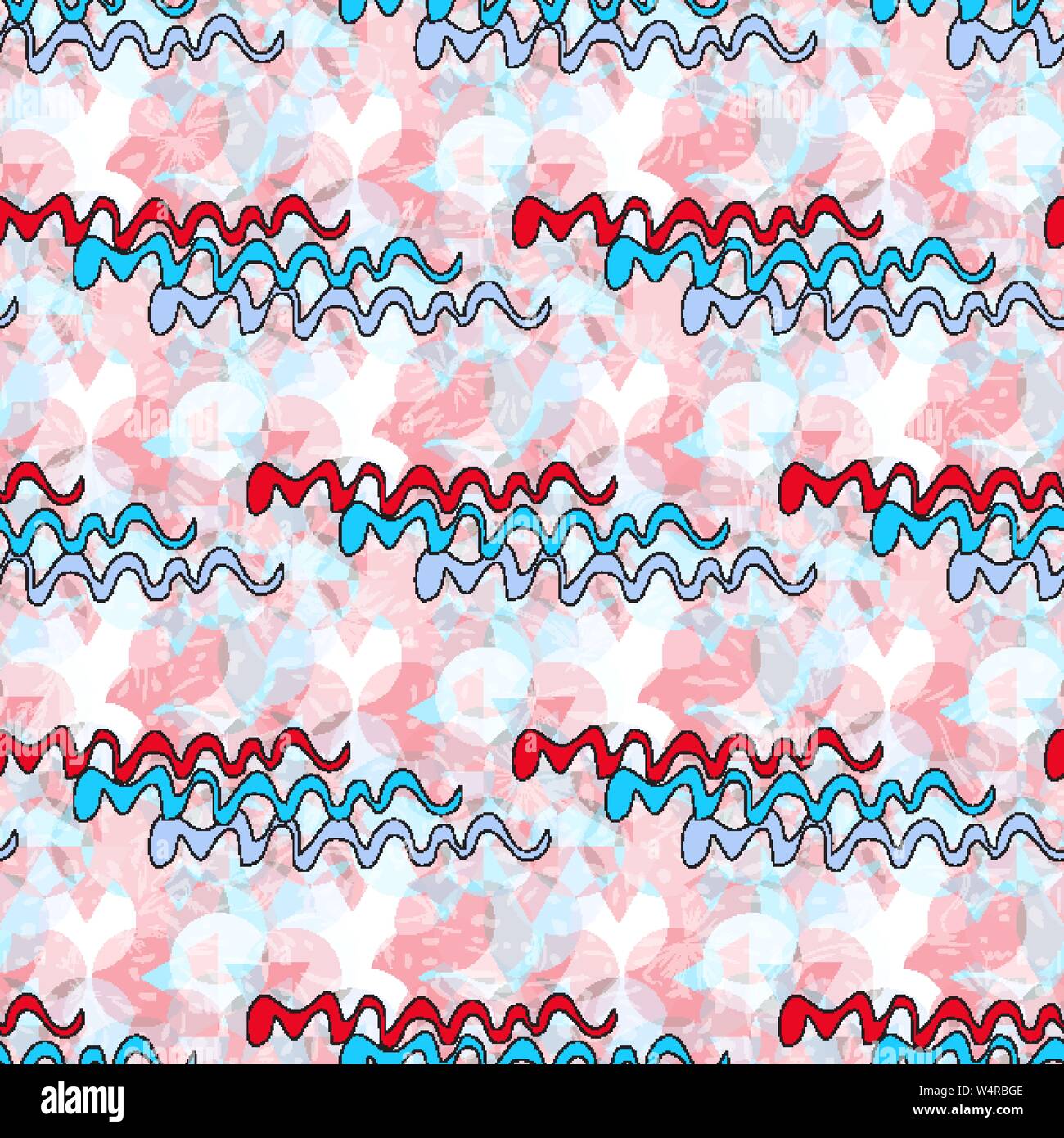 waves on a geometric background vector illustration Stock Vector