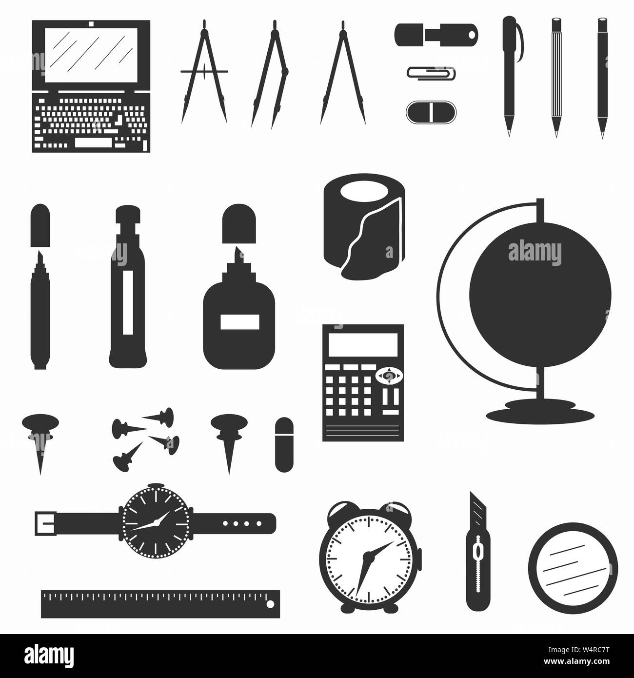 office supplies symbols vector illustration Stock Vector Image & Art