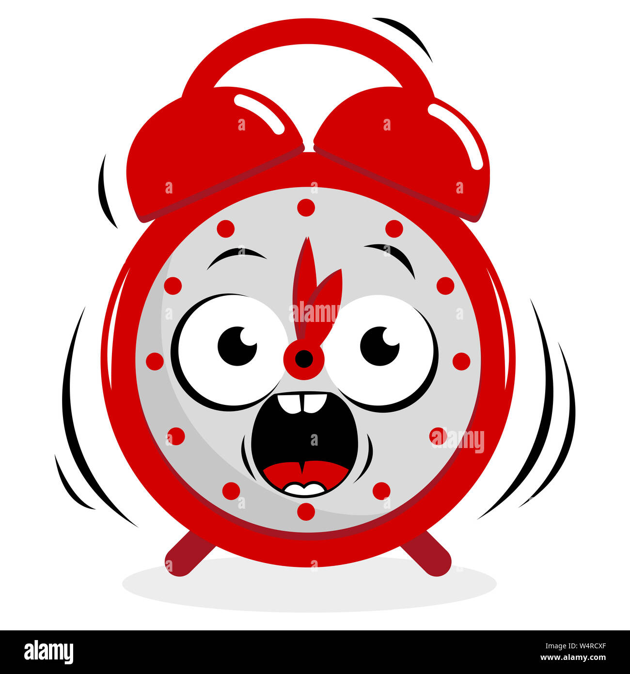 Illustration of a ringing alarm clock character Stock Photo Alamy