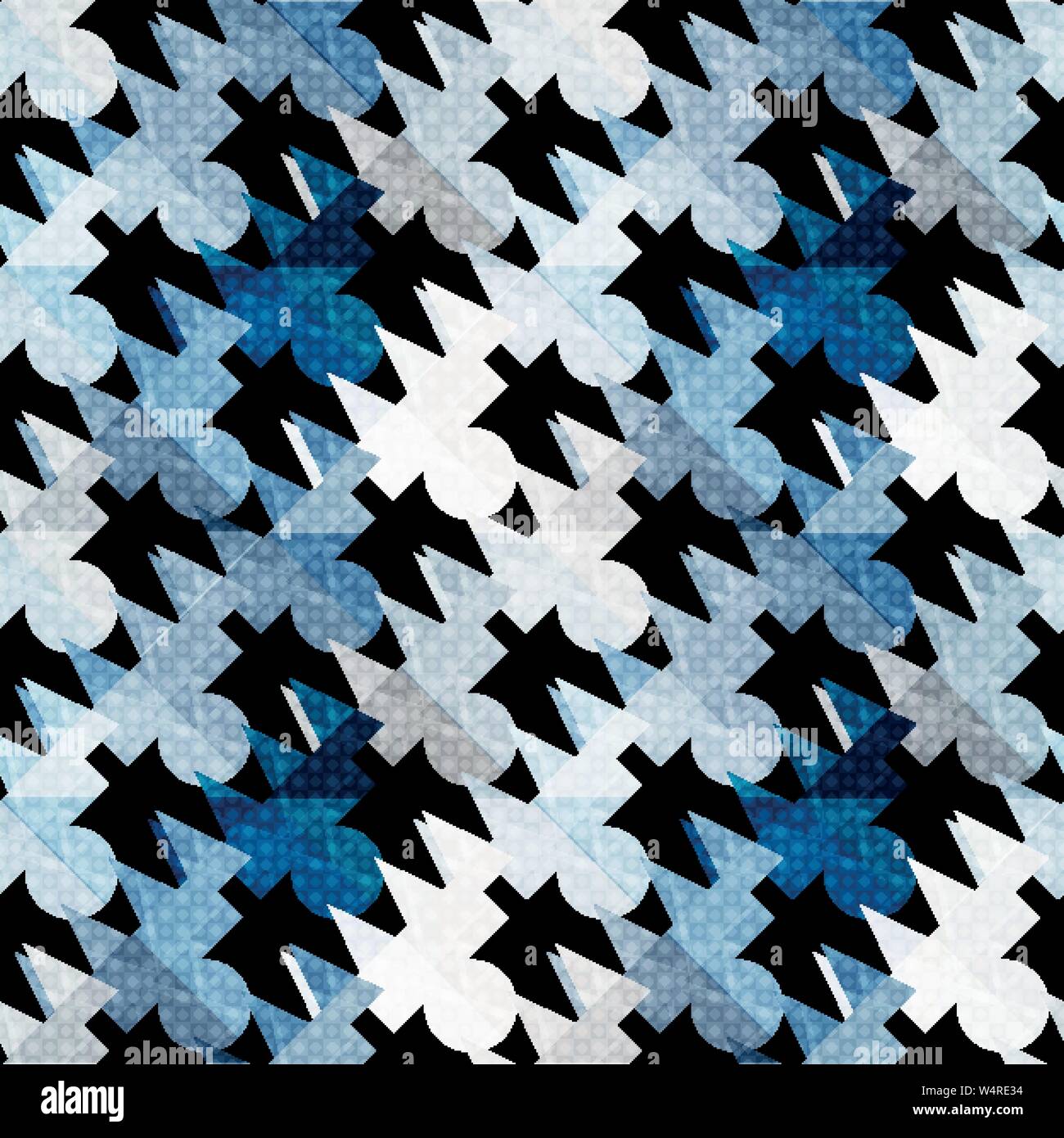 colored polygons seamless abstract geometric pattern on a black background Stock Vector