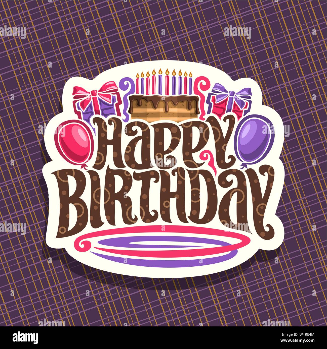 Vector logo for Birthday holiday Stock Vector