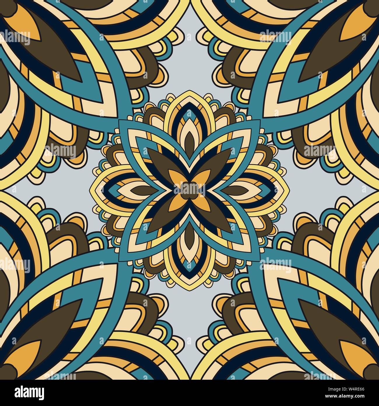 Mandala. Vintage decorative elements. seamless pattern Stock Vector ...