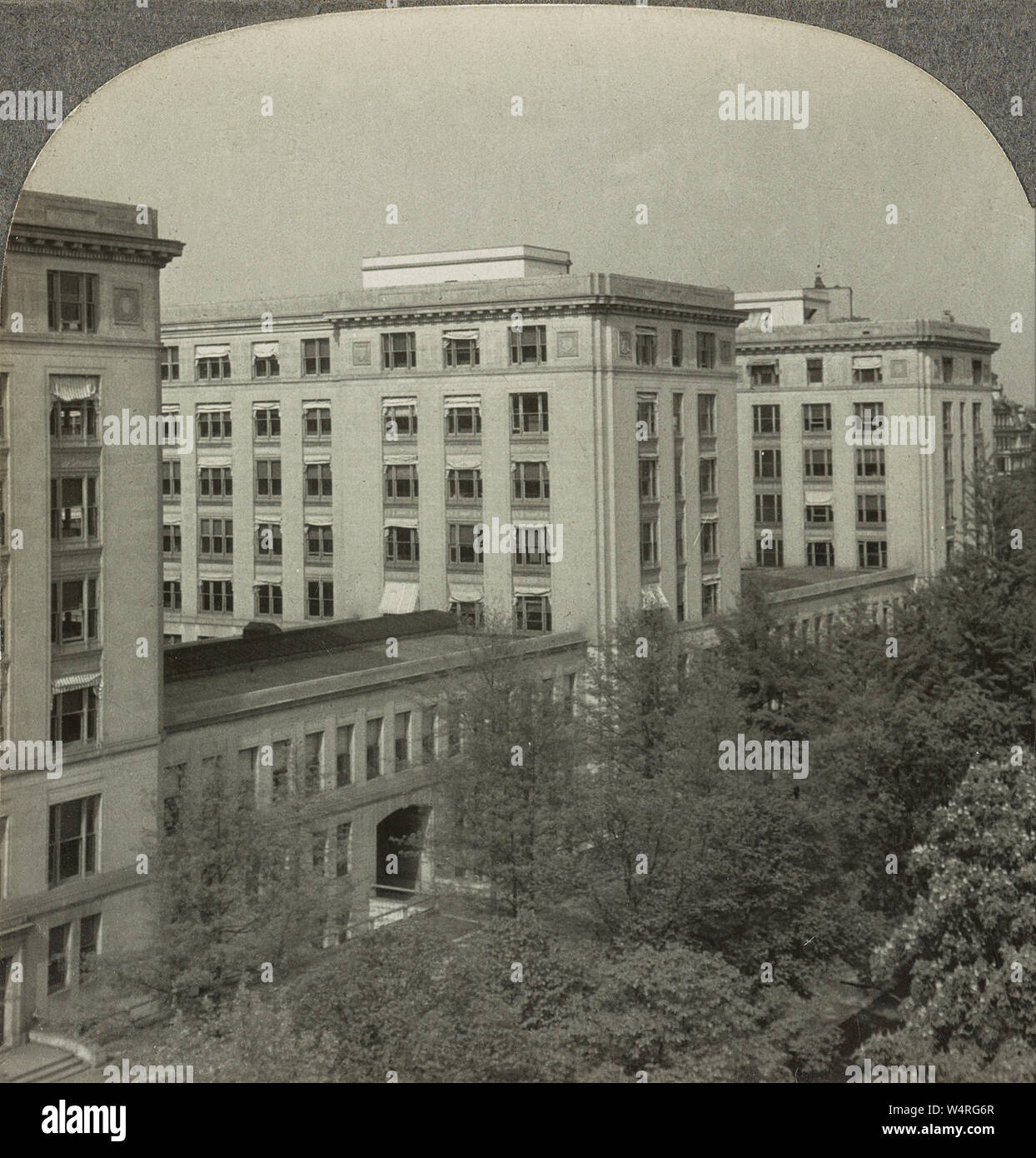 The Department of the Interior in 1935. The United States Department of the Interior (DOI) is the United States federal executive department of the U.S. government responsible for the management and conservation of most federal lands and natural resources, and the administration of programs relating to Native Americans, Alaska Natives, Native Hawaiians, territorial affairs, and insular areas of the United States. About 75% of federal public land is managed by the department, with most of the remainder managed by the United States Department of Agriculture's United States Forest Service. Stock Photo