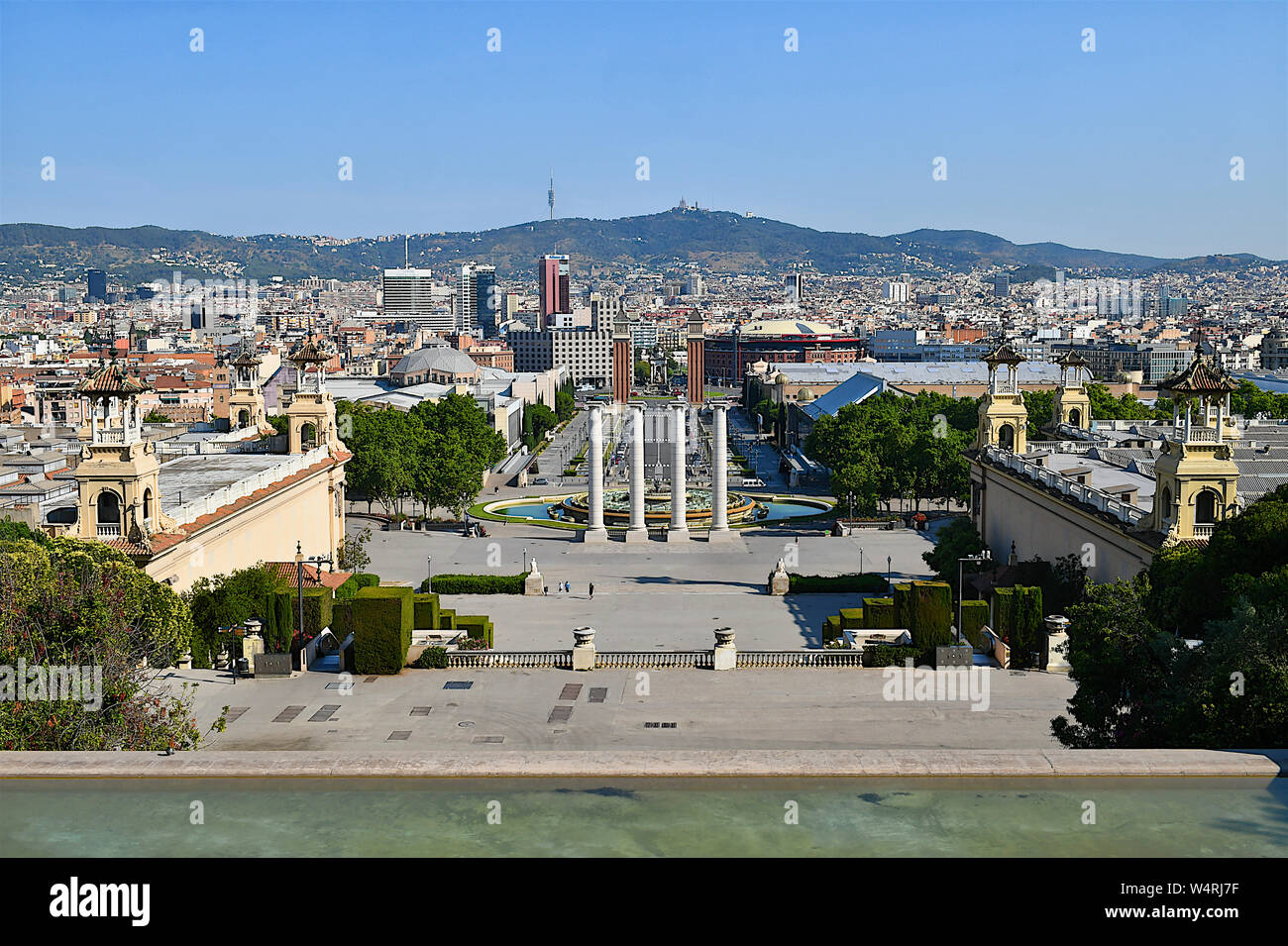 View of Museum Nacional dArt de Catalunya in Barcelona, Catalonia in Spain Stock Photo