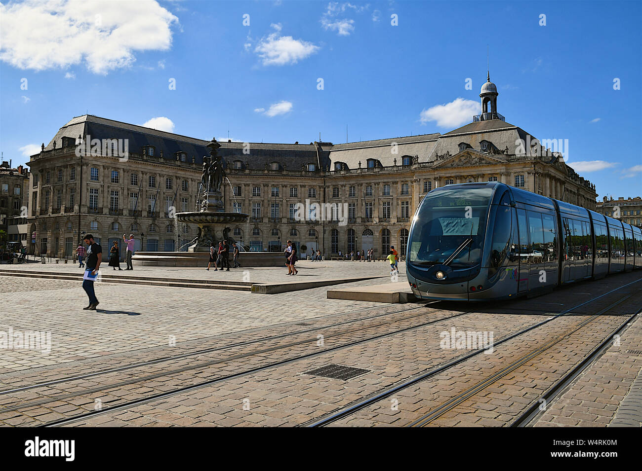 Bourse square, Bordeaux, Gironde, France Stock Photo