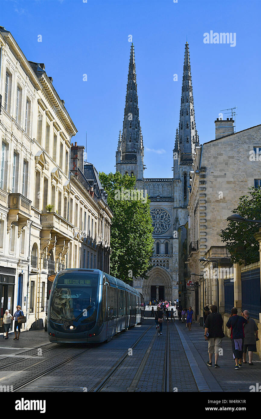 Bordeaux Cathedral, Bordeaux, Gironde, France Stock Photo