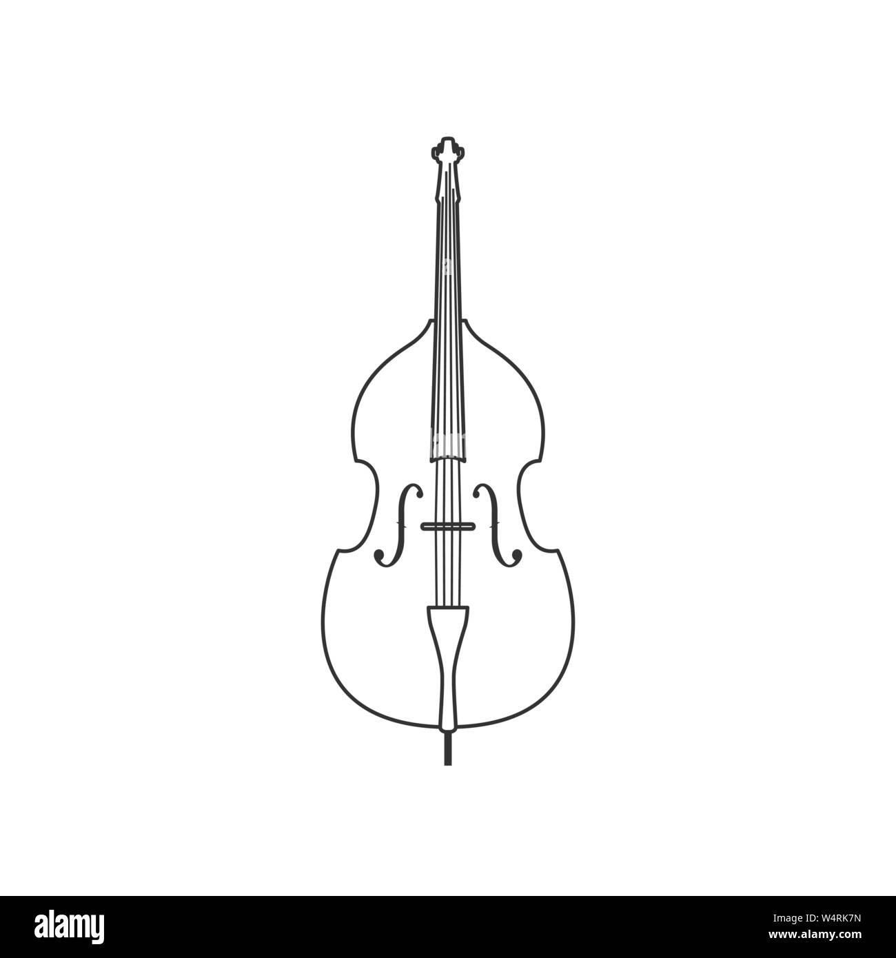 How to draw double bass - YouTube