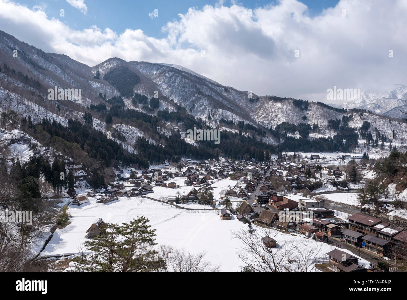 Shirakawa village in winter, Gifu Prefecture, Japan Stock Photo