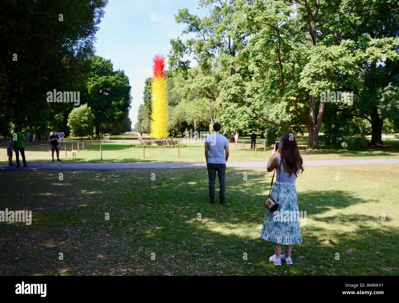 Scarlet and Yellow Icicle Tower kew gardens royal botanic gardens