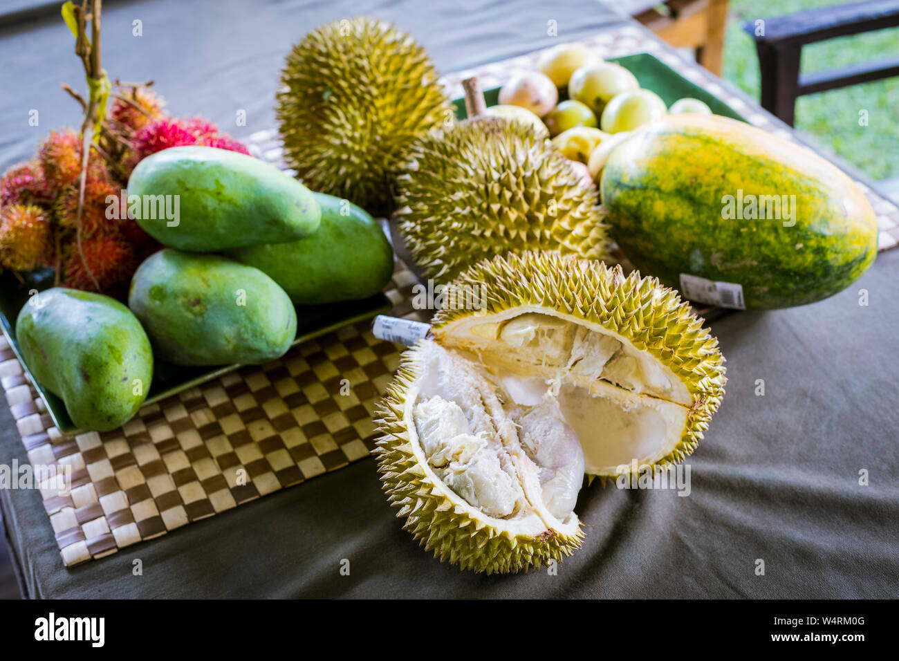 Fresh durian fruits, Ubud, Bali, Indonesia Stock Photo Alamy