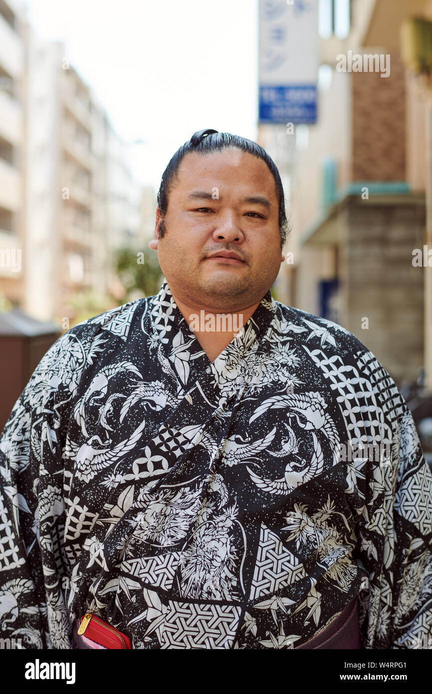 Portrait of sumo Wrestler Stock Photo