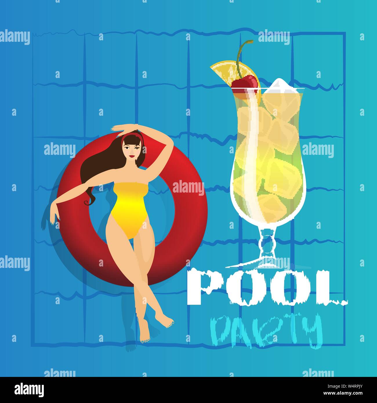 Pool Party Poster Template Design Stock Photos Pool Party Poster