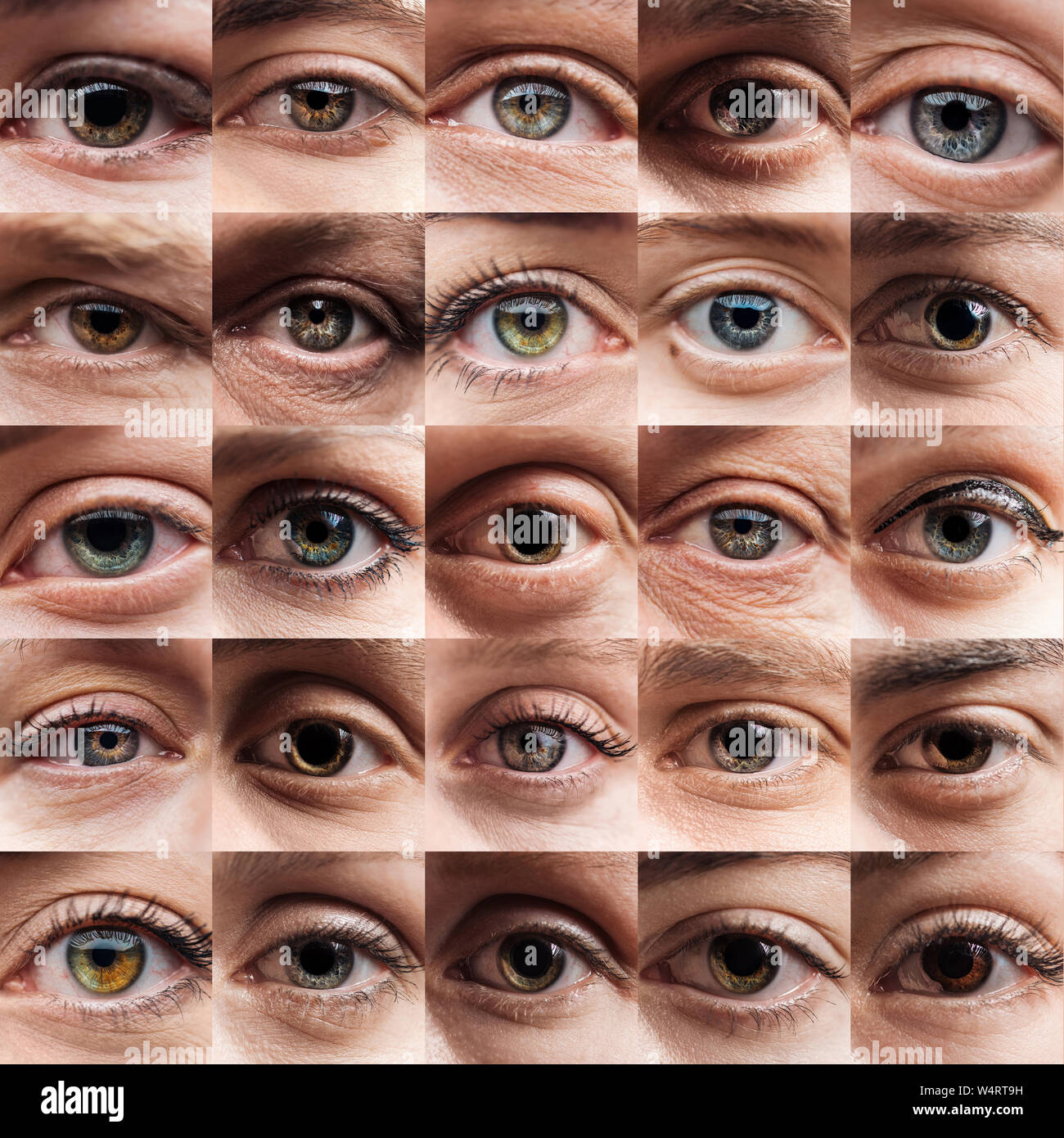 collage with human beautiful eyes of different colors Stock Photo - Alamy
