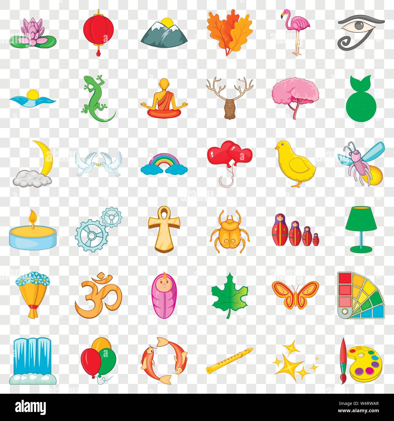 Harmony icons set, cartoon style Stock Vector Image & Art - Alamy