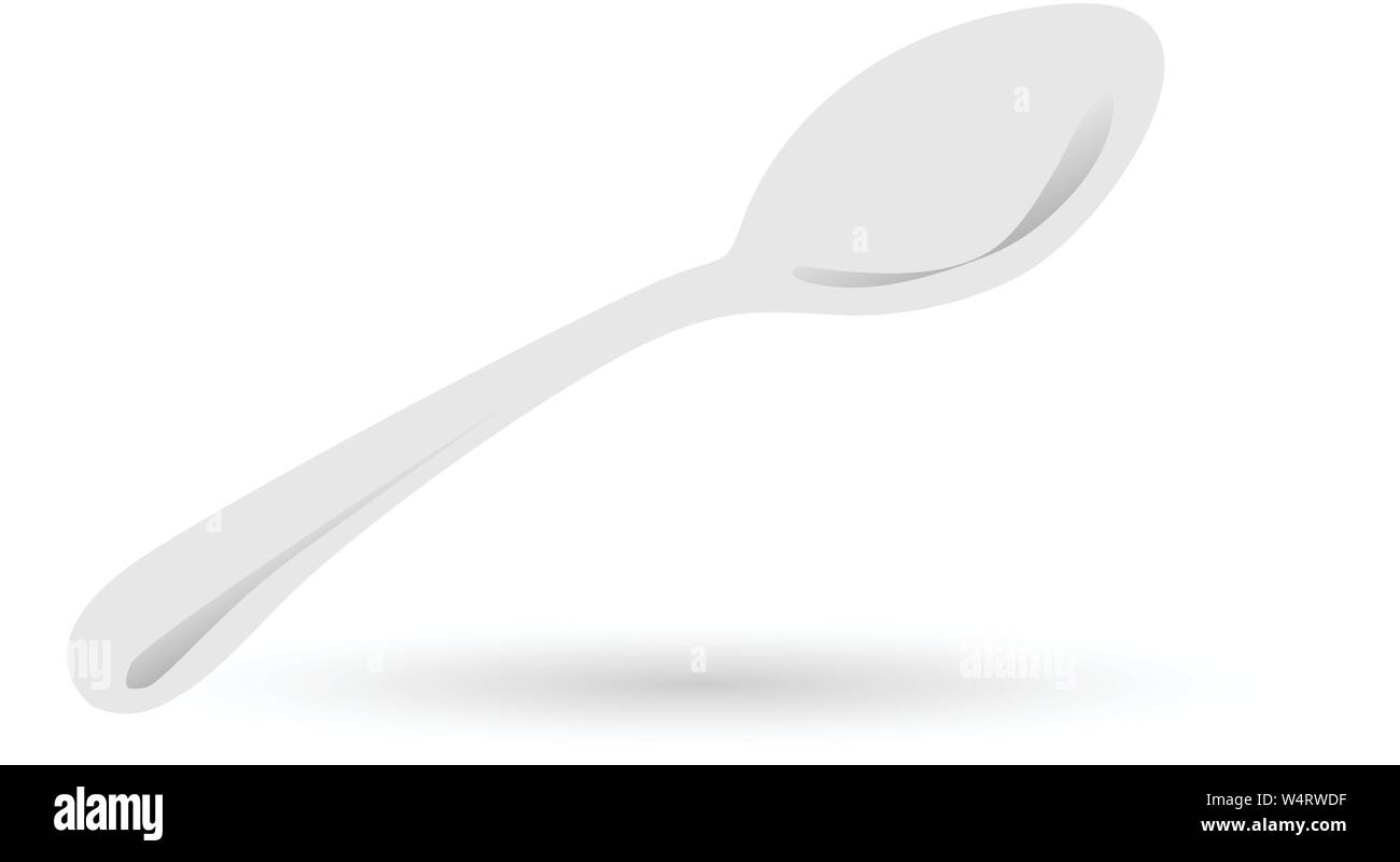Spoon vector isolated on white  illustration Stock Vector