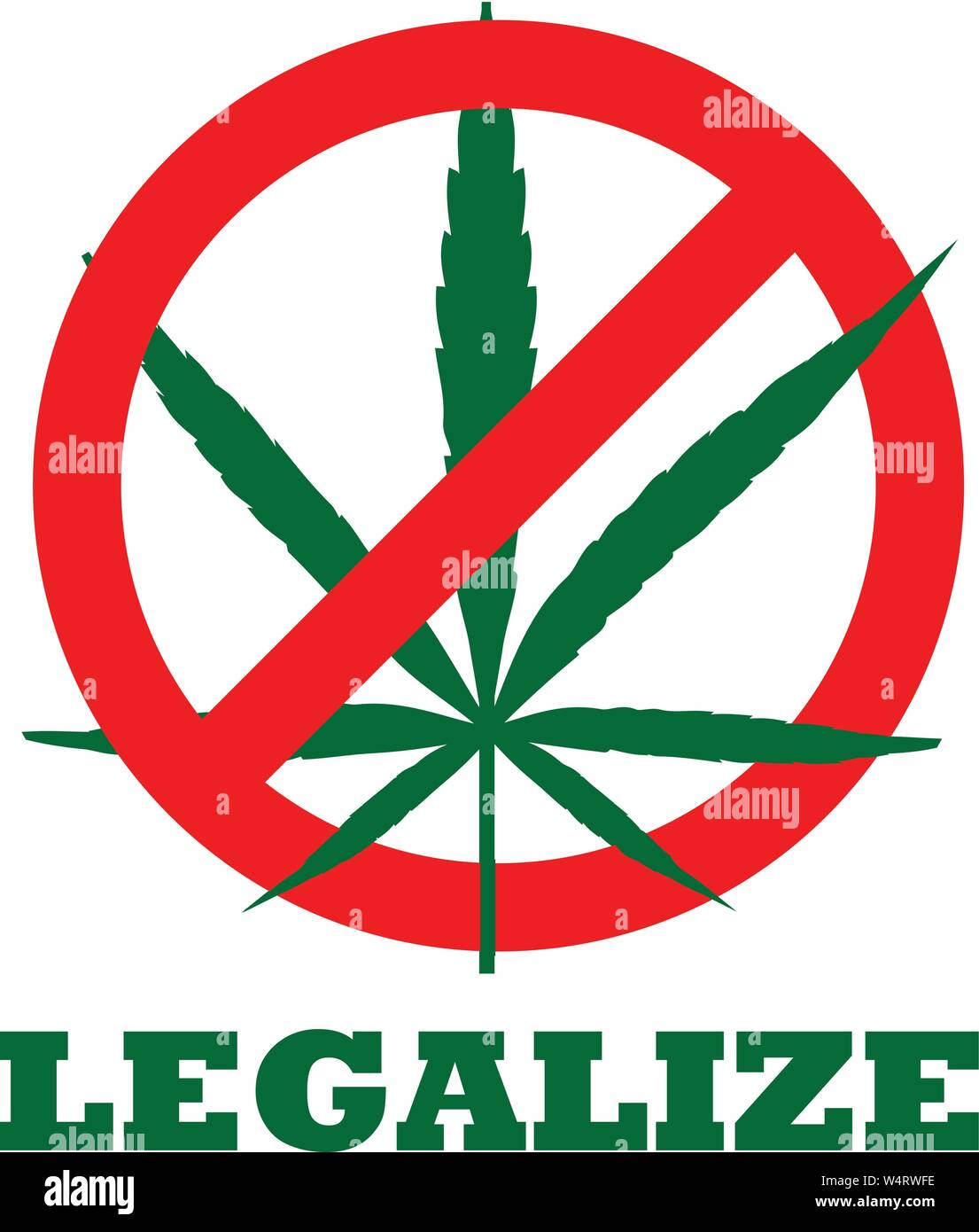 Prohibit Cannabis icon vector Stock Vector