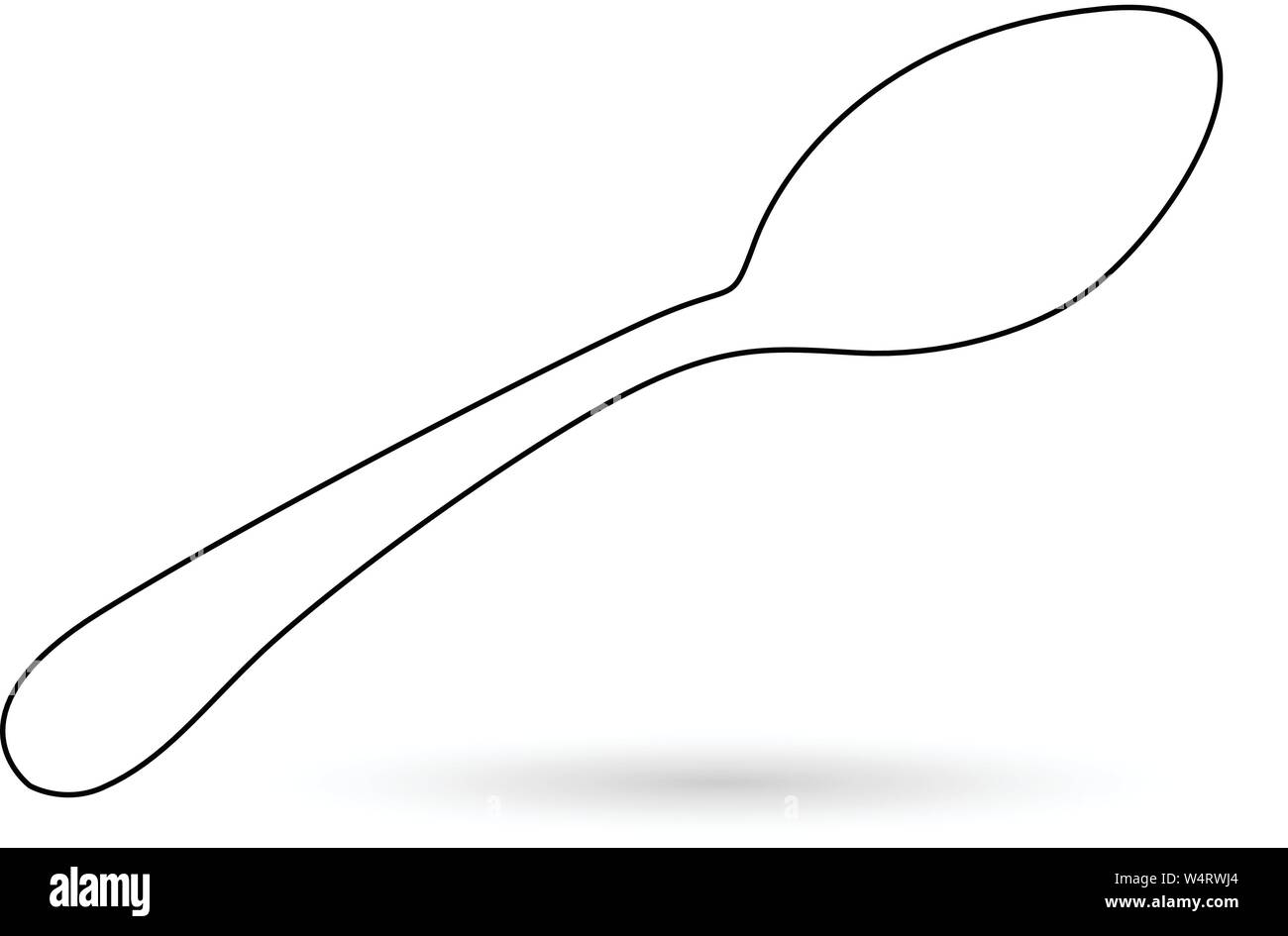 Spoon vector isolated on white  illustration Stock Vector