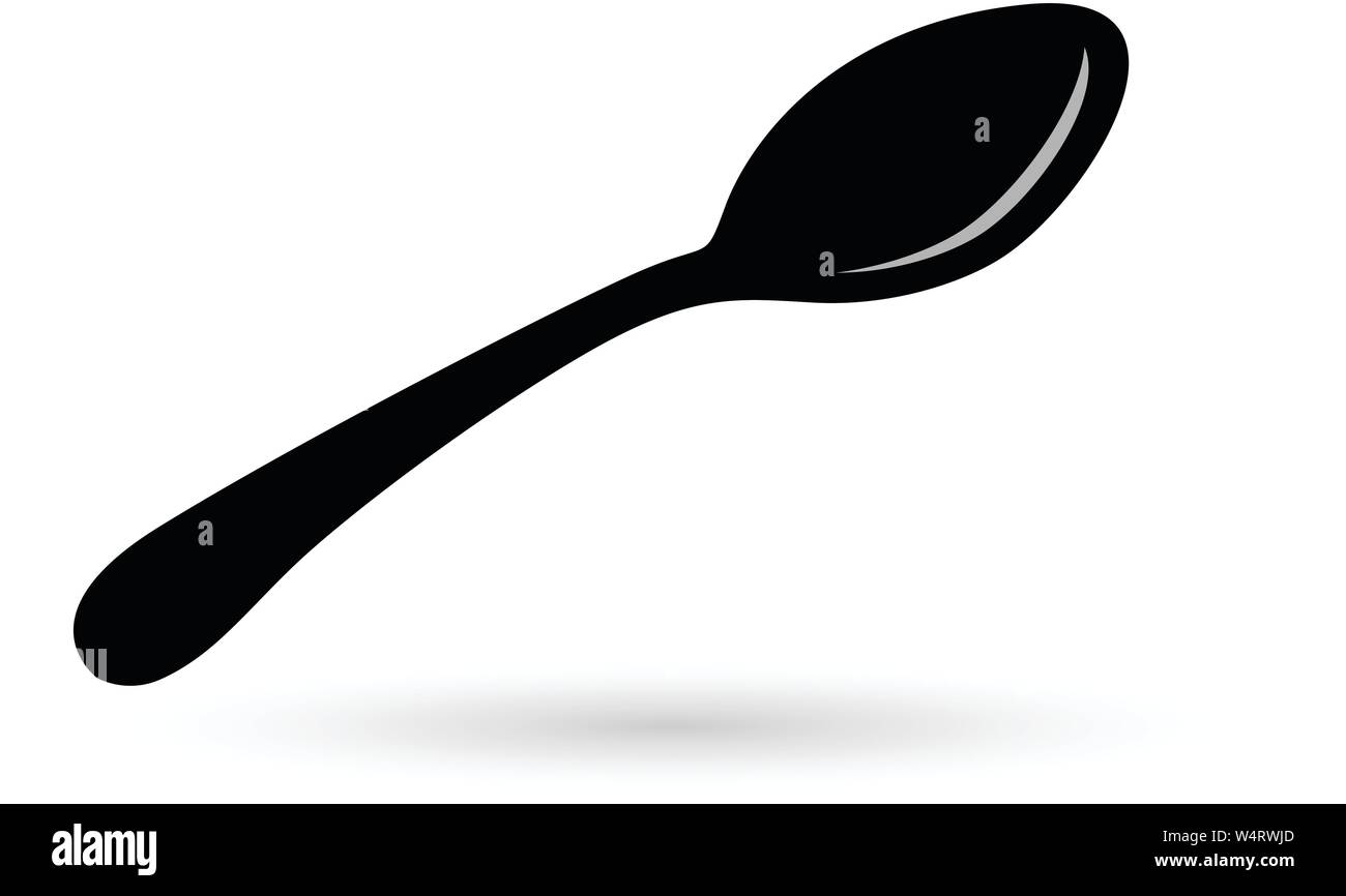 Spoon vector isolated on white  illustration Stock Vector