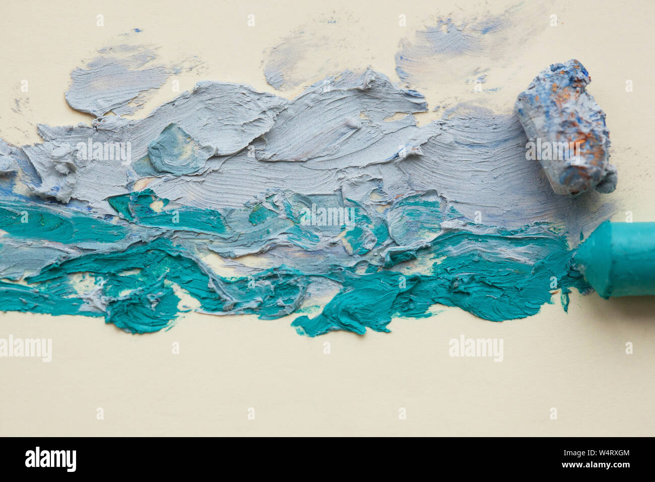 Oil pastel on paper Stock Photo Alamy