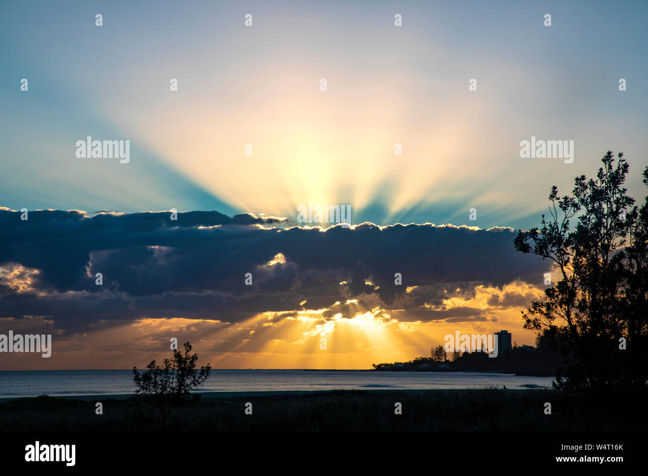 Sunrise over the Southern Gold Coast, Coolangatta, Queensland, Australia Stock Photo