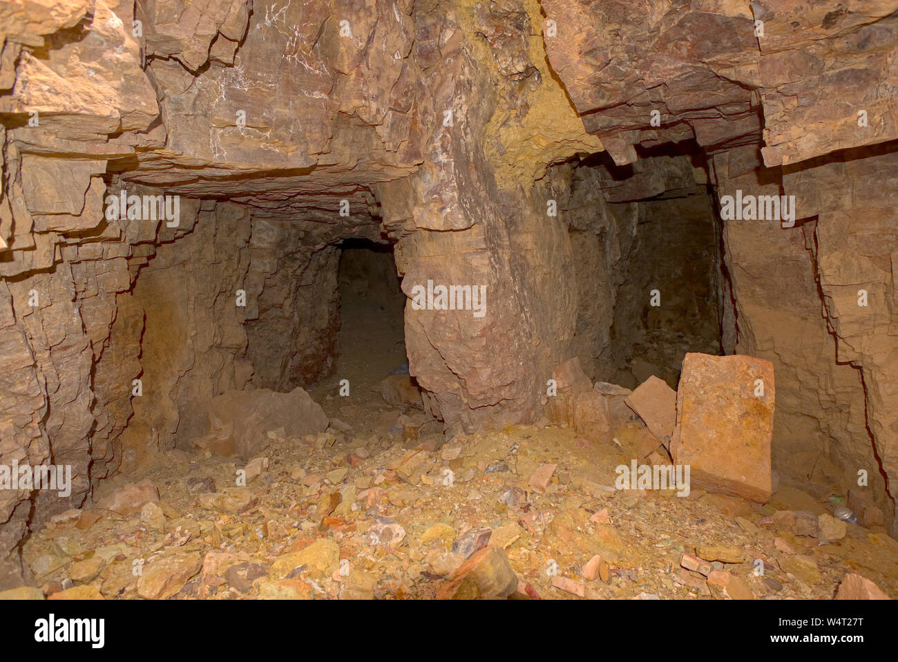 Abandoned Mine shafts inside Sullivan Butte, Chino Valley, Arizona, United States Stock Photo