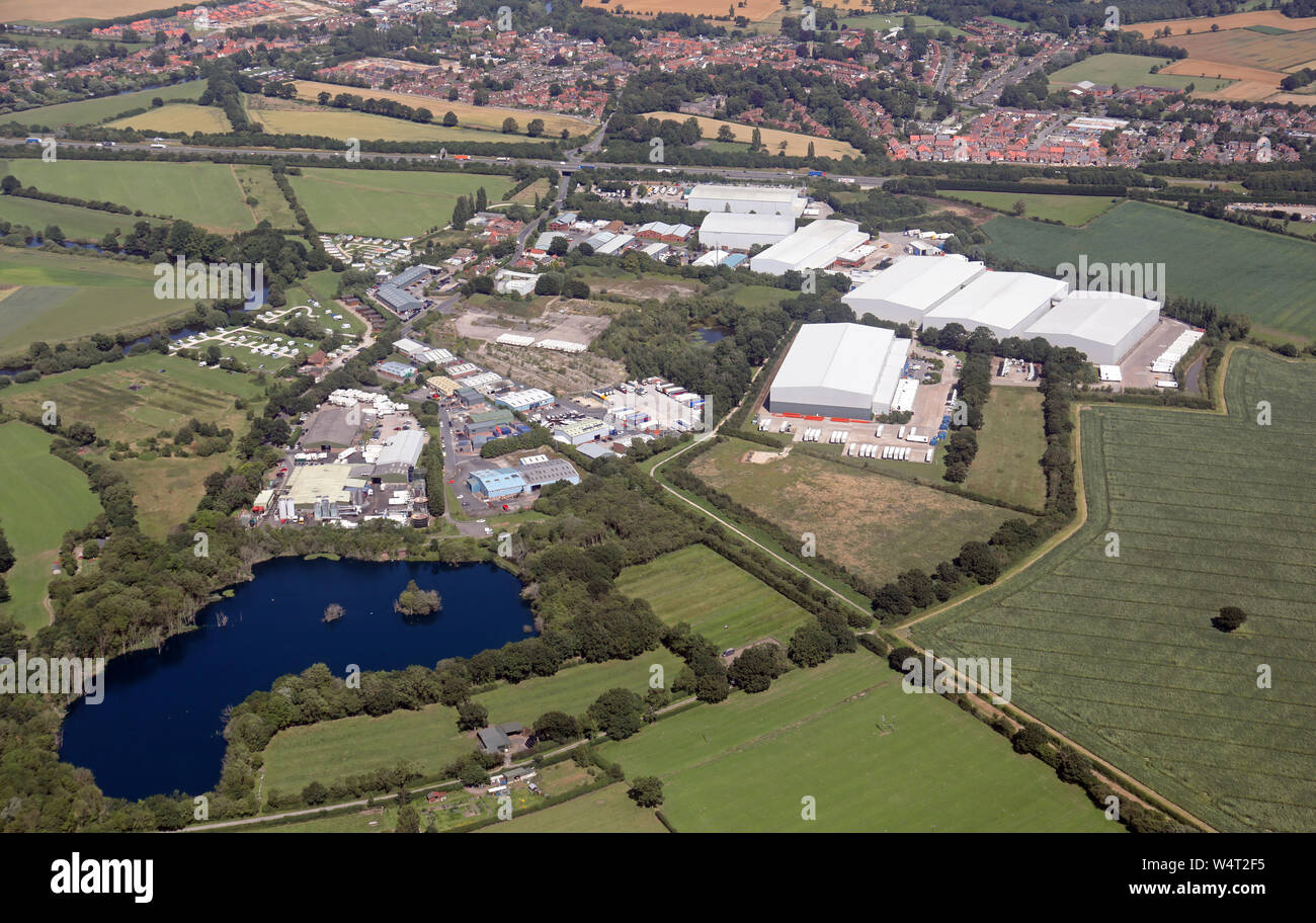 aerial view of the industrial estate at Roecliffe near Boroughbridge