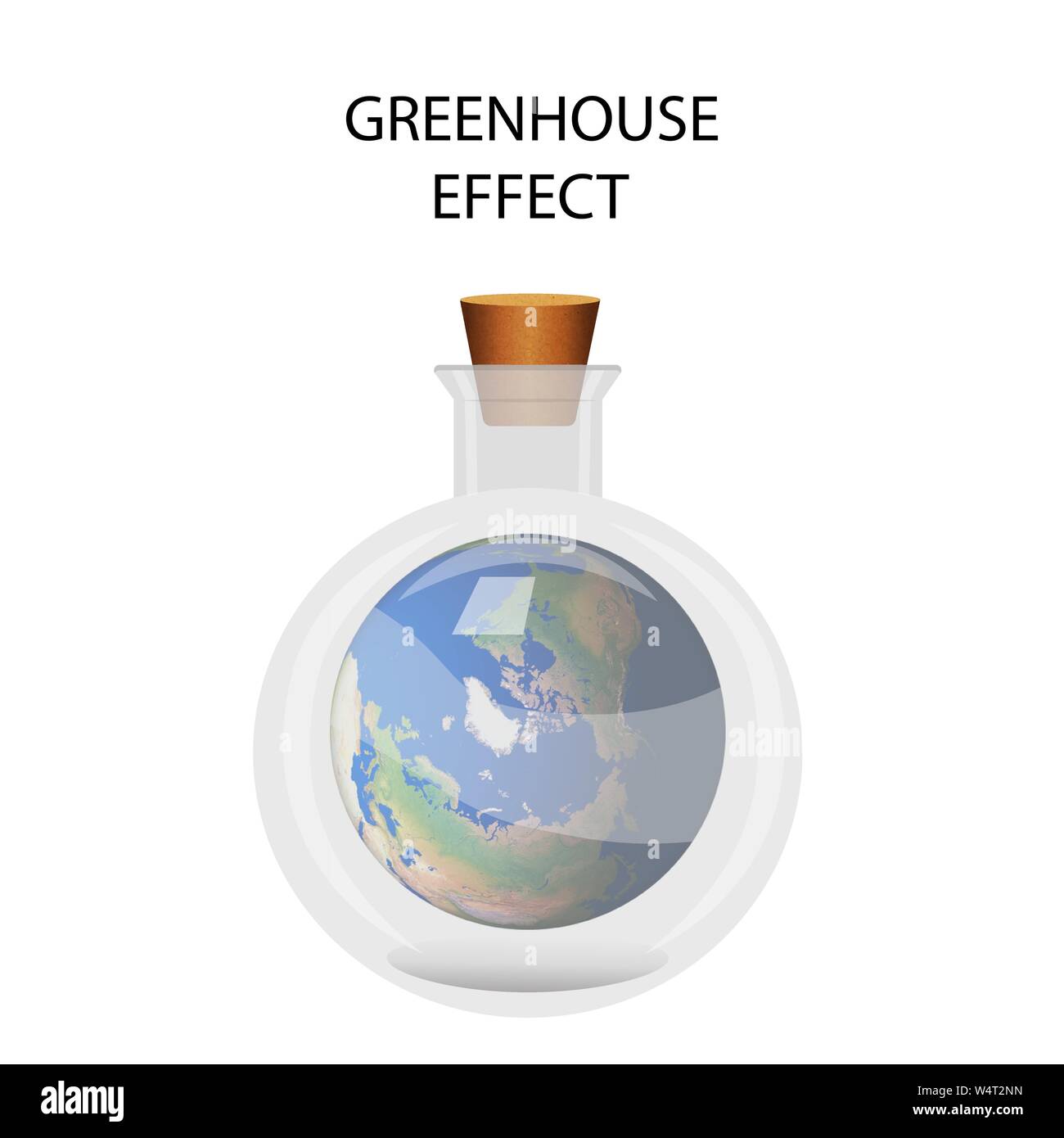 Vector illustration on the greenhouse effect Stock Vector