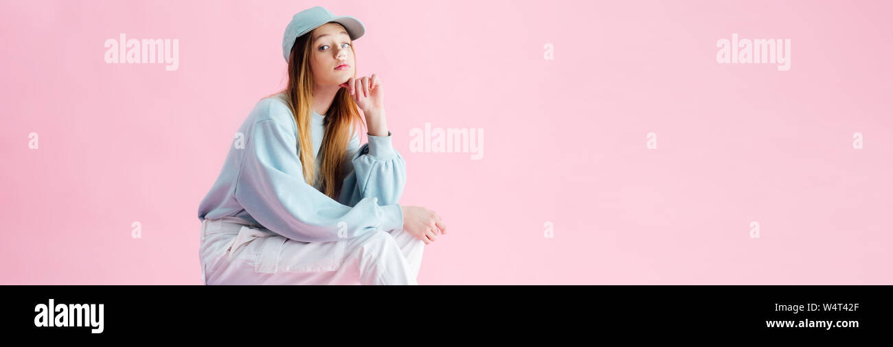 Teenager with pink cap hi-res stock photography and images - Alamy