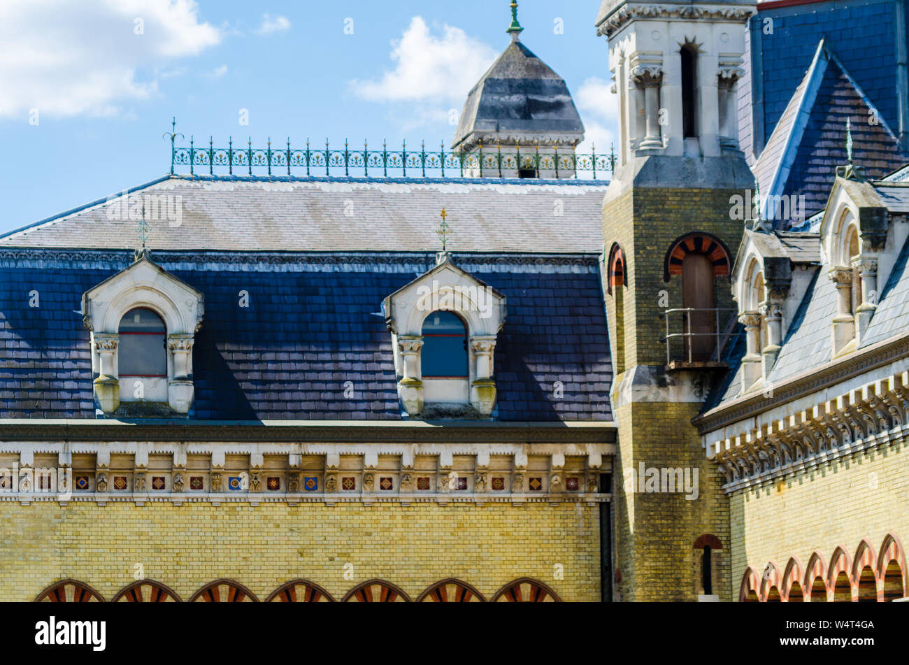 LONDON, UK MAY 21, 2019 Original Abbey Mills Pumping Station, in Abbey Lane, London, is a