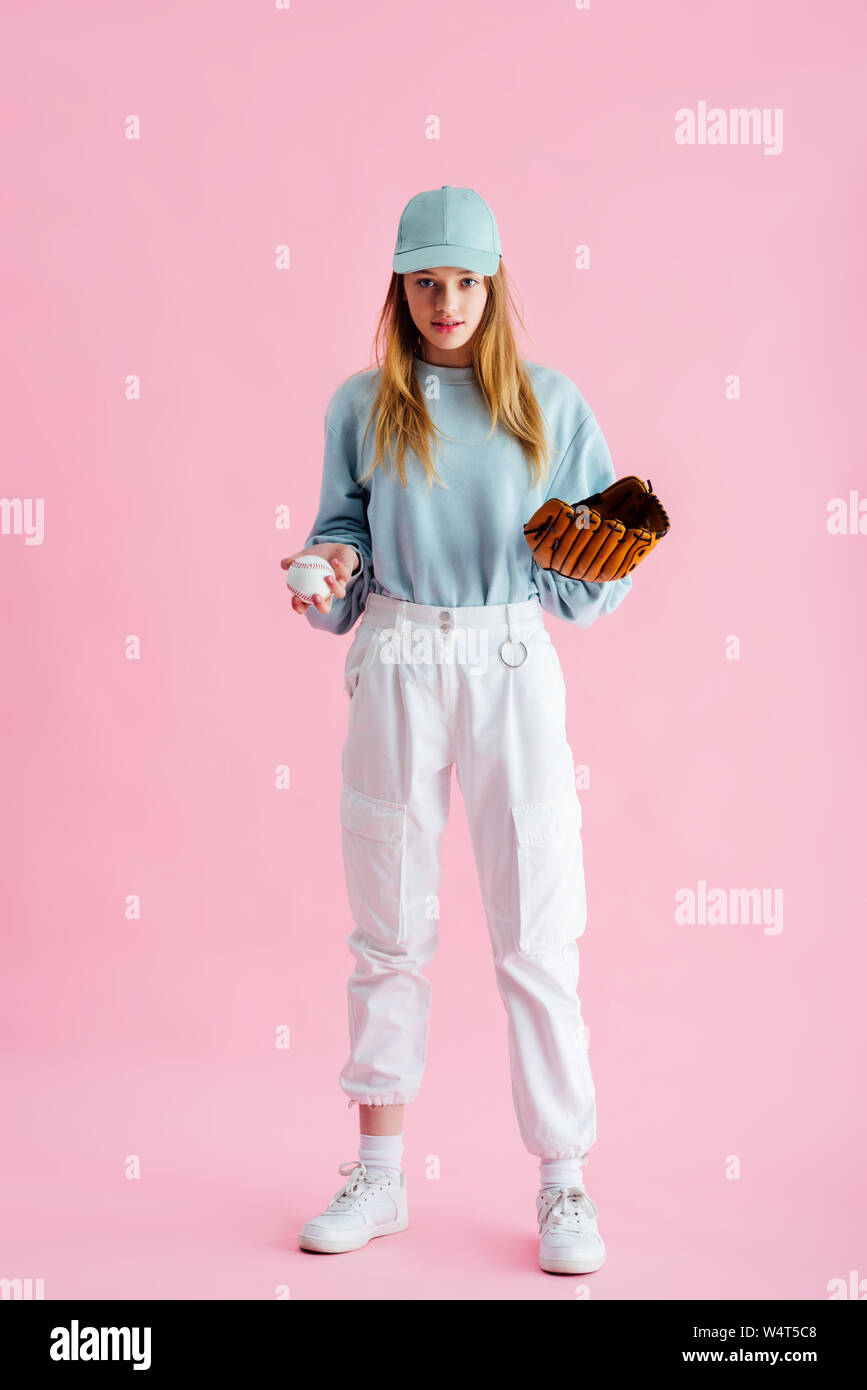 Girl pink baseball cap hi-res stock photography and images - Alamy