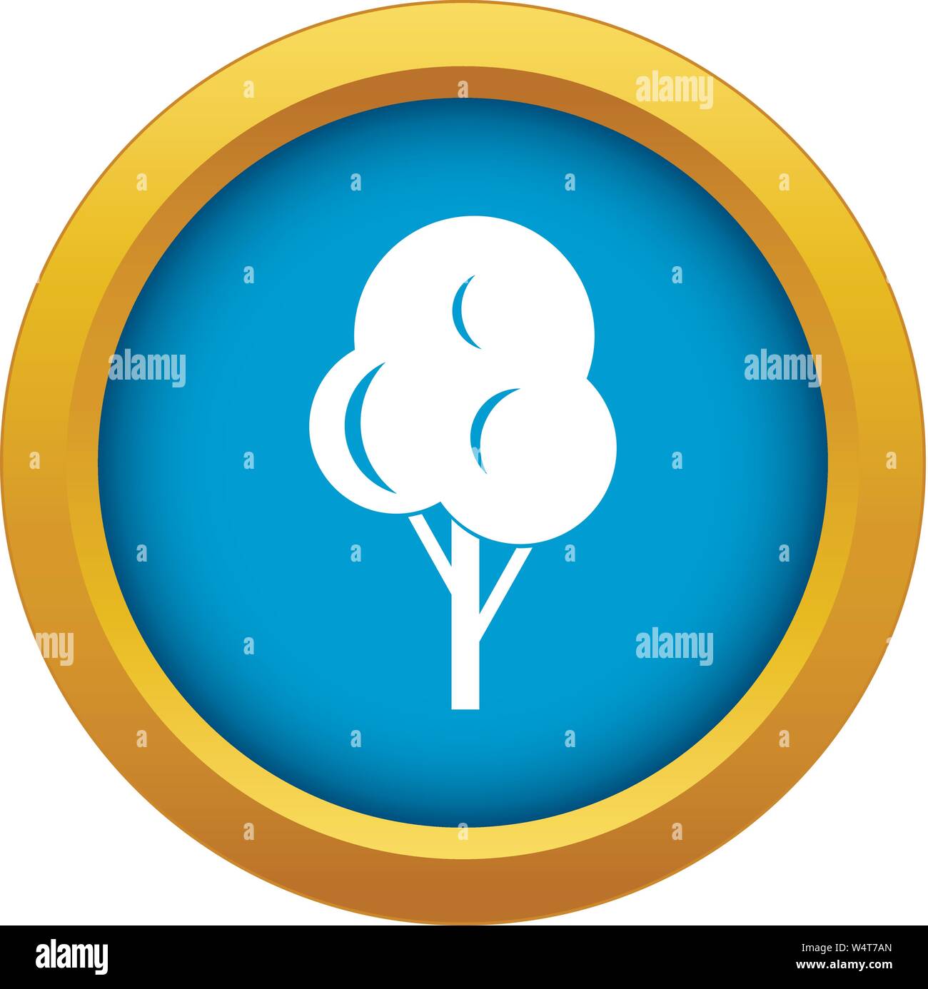 Autumn tree icon blue vector isolated Stock Vector Image & Art - Alamy