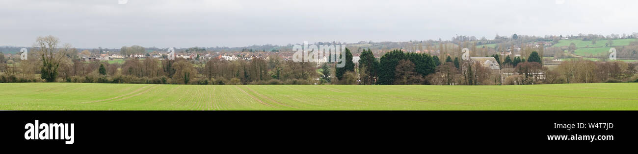 Panoramic view of the village of Charfield on the South Gloucestershire borders. United Kingdom Stock Photo