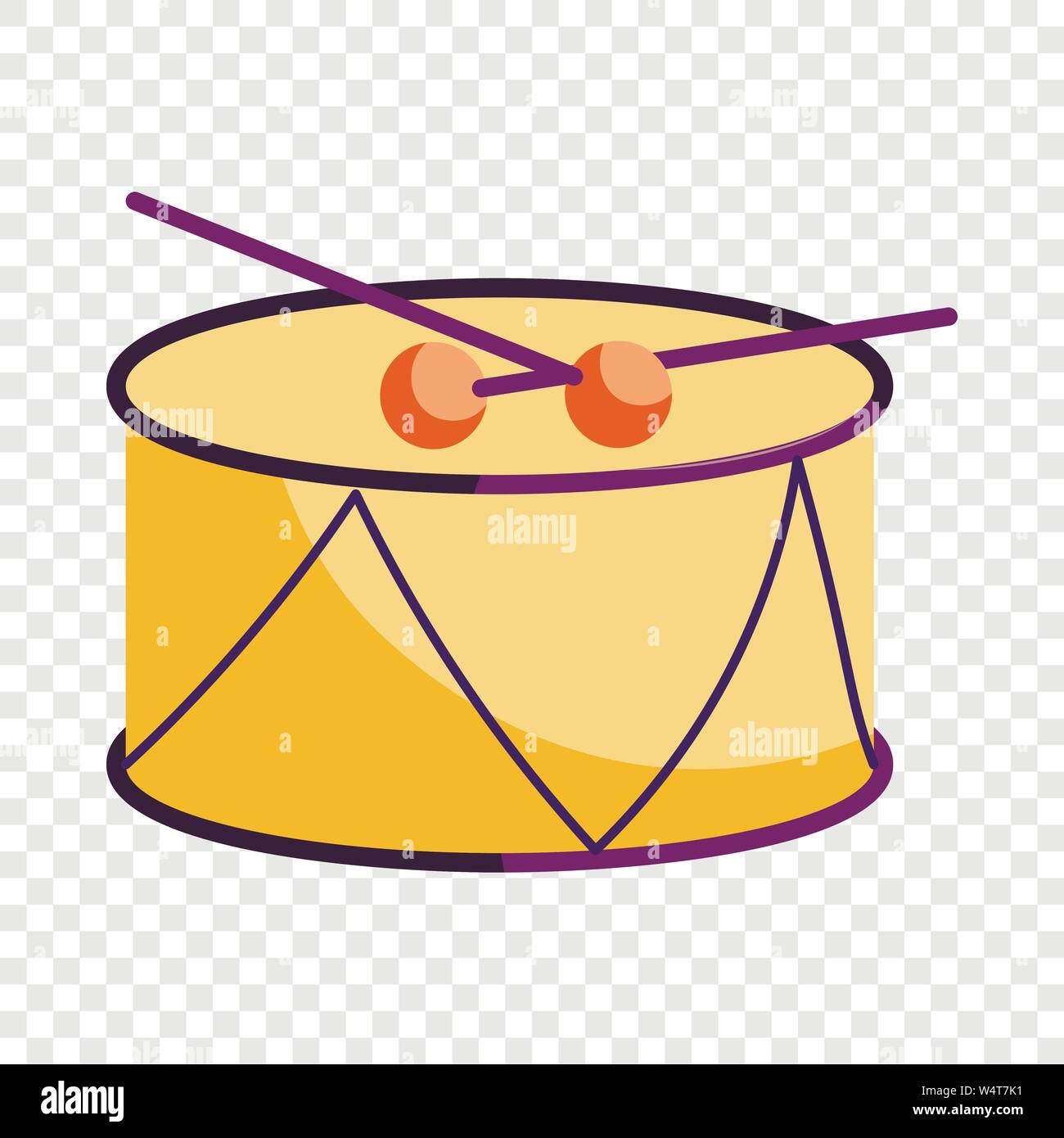 Drum and drum sticks icon, cartoon style Stock Vector Image & Art - Alamy