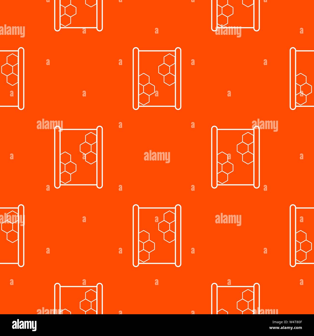 Honeycomb on wood pattern vector orange Stock Vector