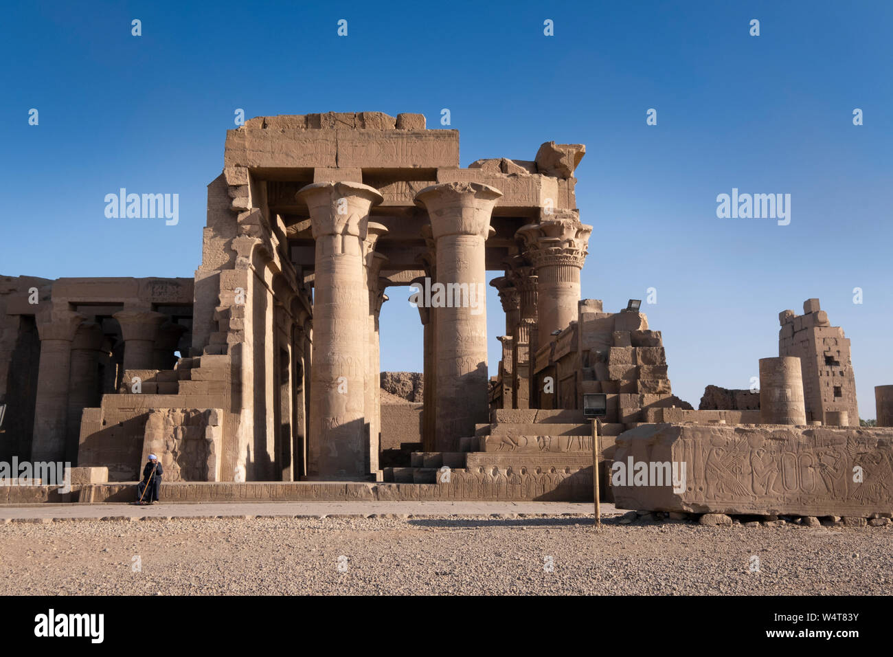 Kom-ombo, ancient temple on the river nile, built in honour of Sobek, the crocodile god Stock Photo