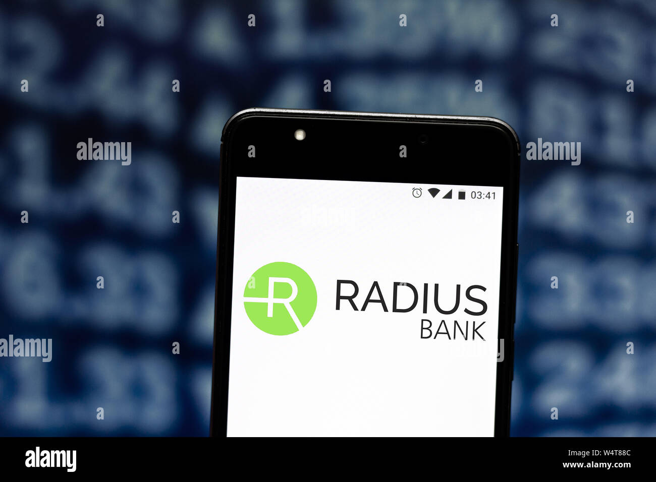 July 24, 2019, Brazil: In this photo illustration a Radius Bank logo seen displayed on a smartphone. Credit: Rafael Henrique/SOPA Images/ZUMA Wire/Alamy Live News Stock Photo