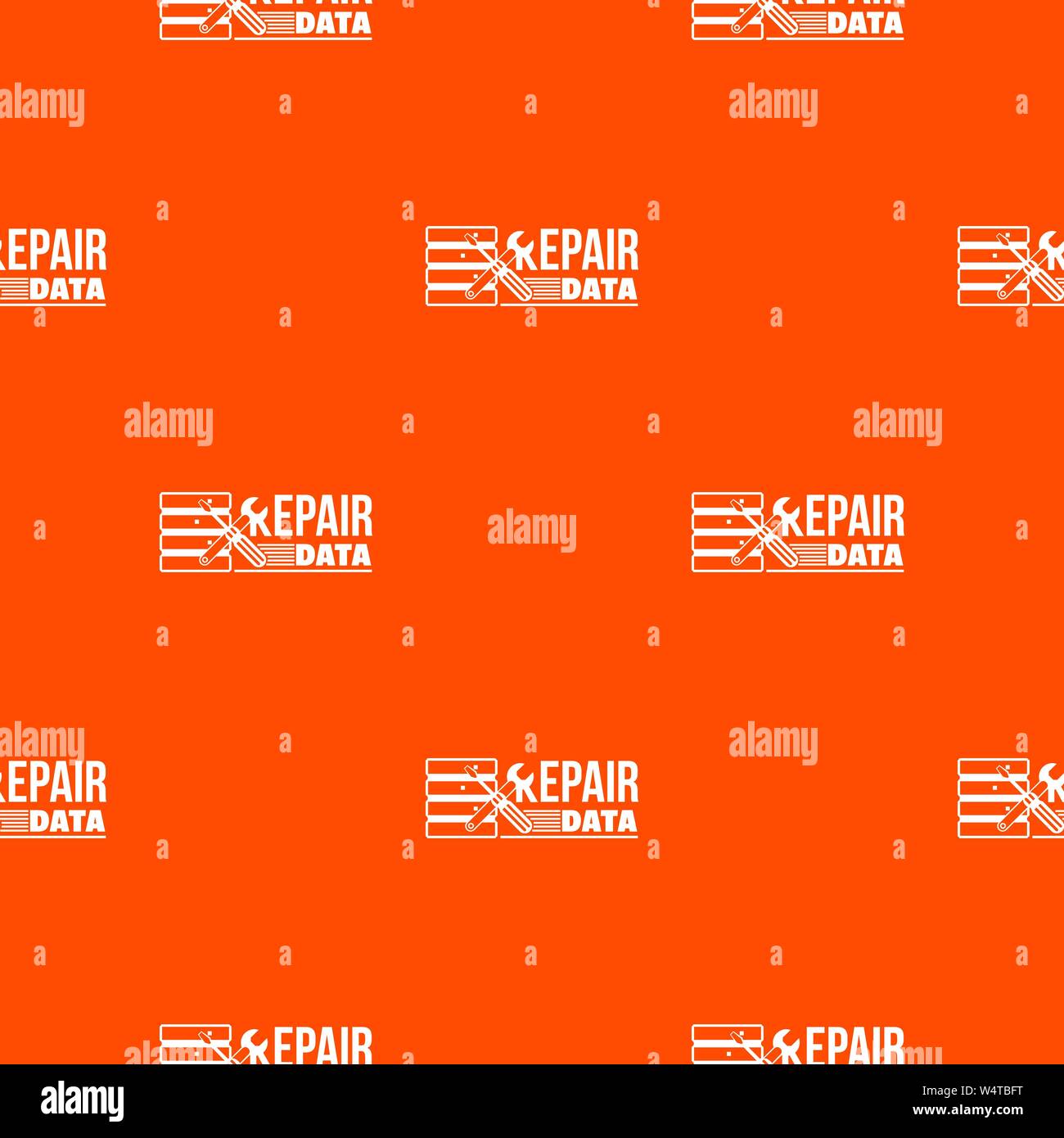 Repair data pattern vector orange Stock Vector