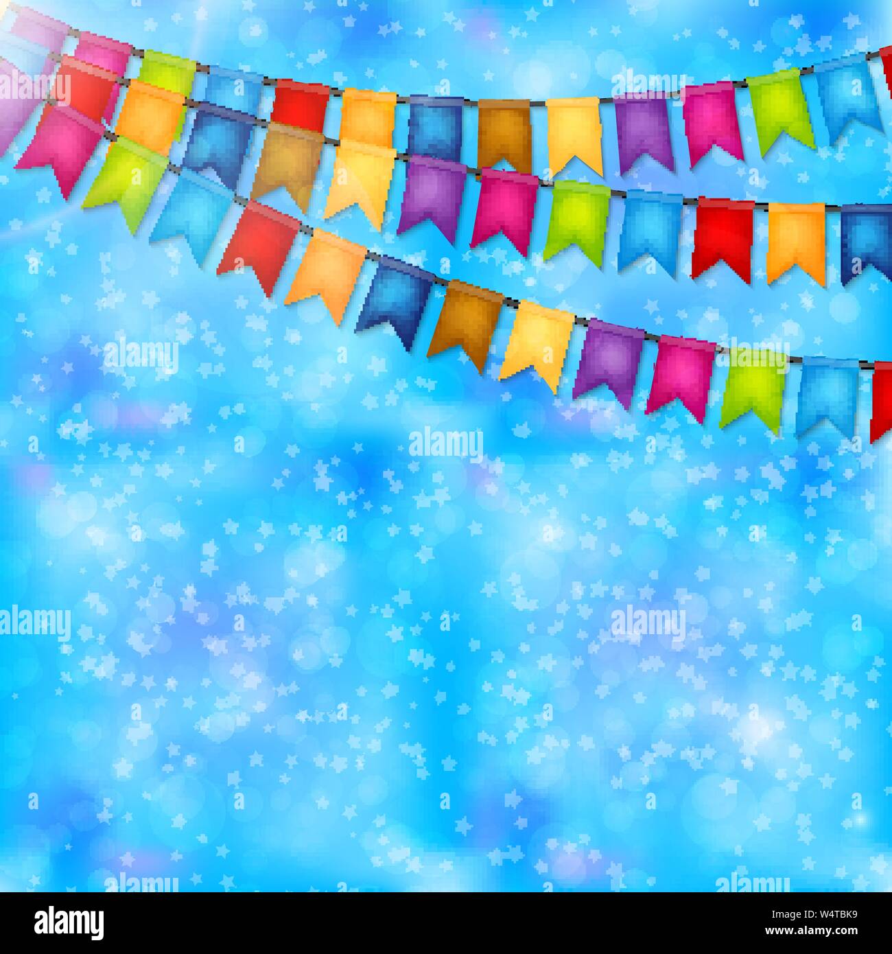 Celebration background with garlands of flags vector Stock Vector Image
