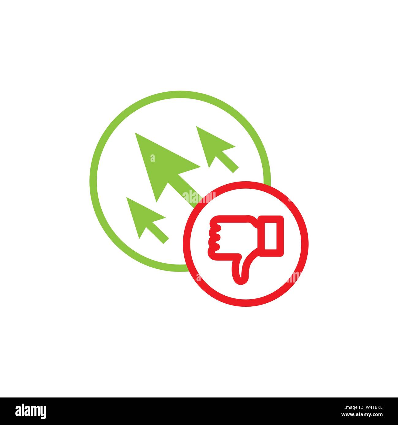 Website clicks icon ; pointer icon - unscrupulously acquiring website clicks Stock Vector