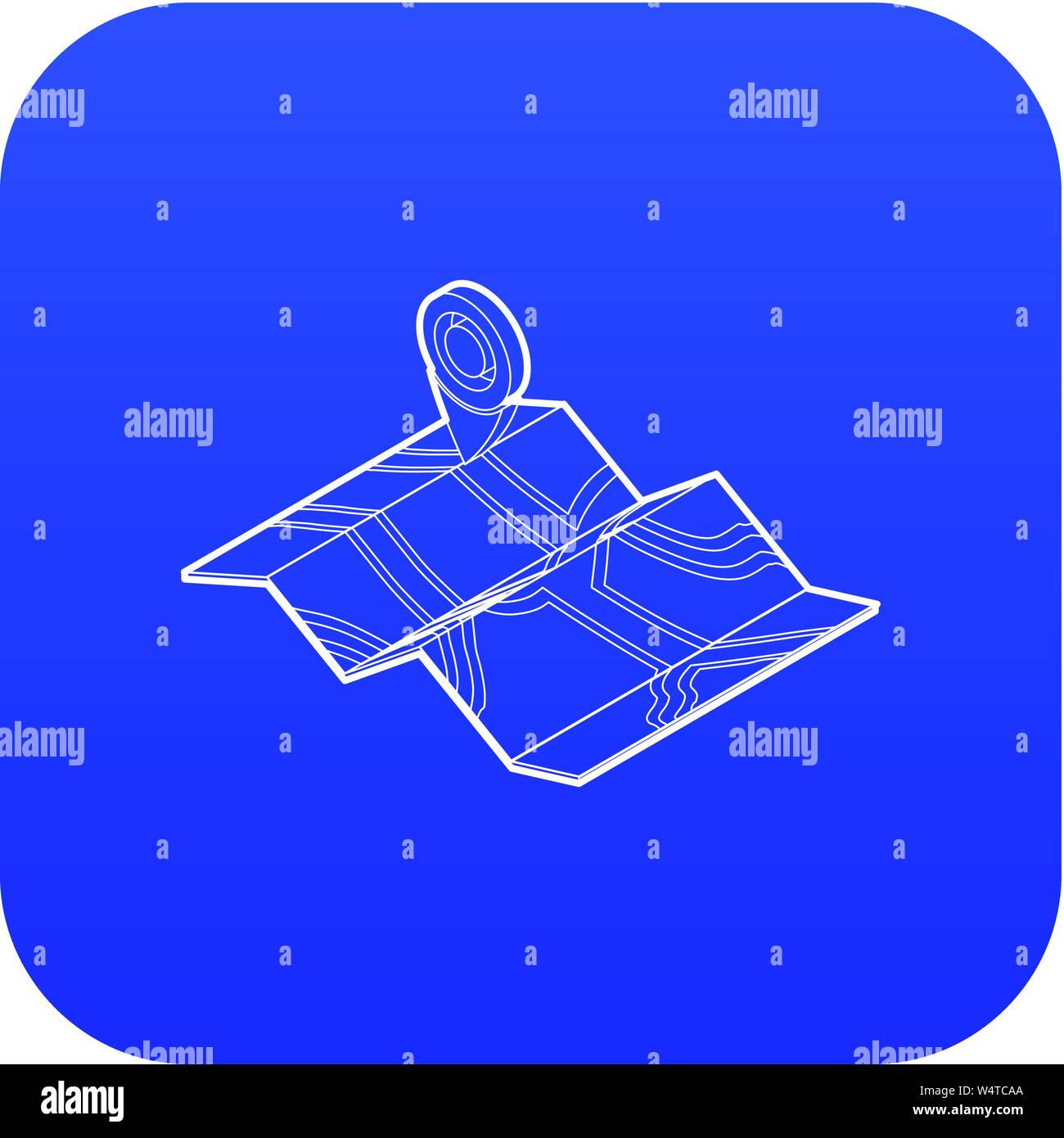 Map icon blue vector Stock Vector Image & Art - Alamy