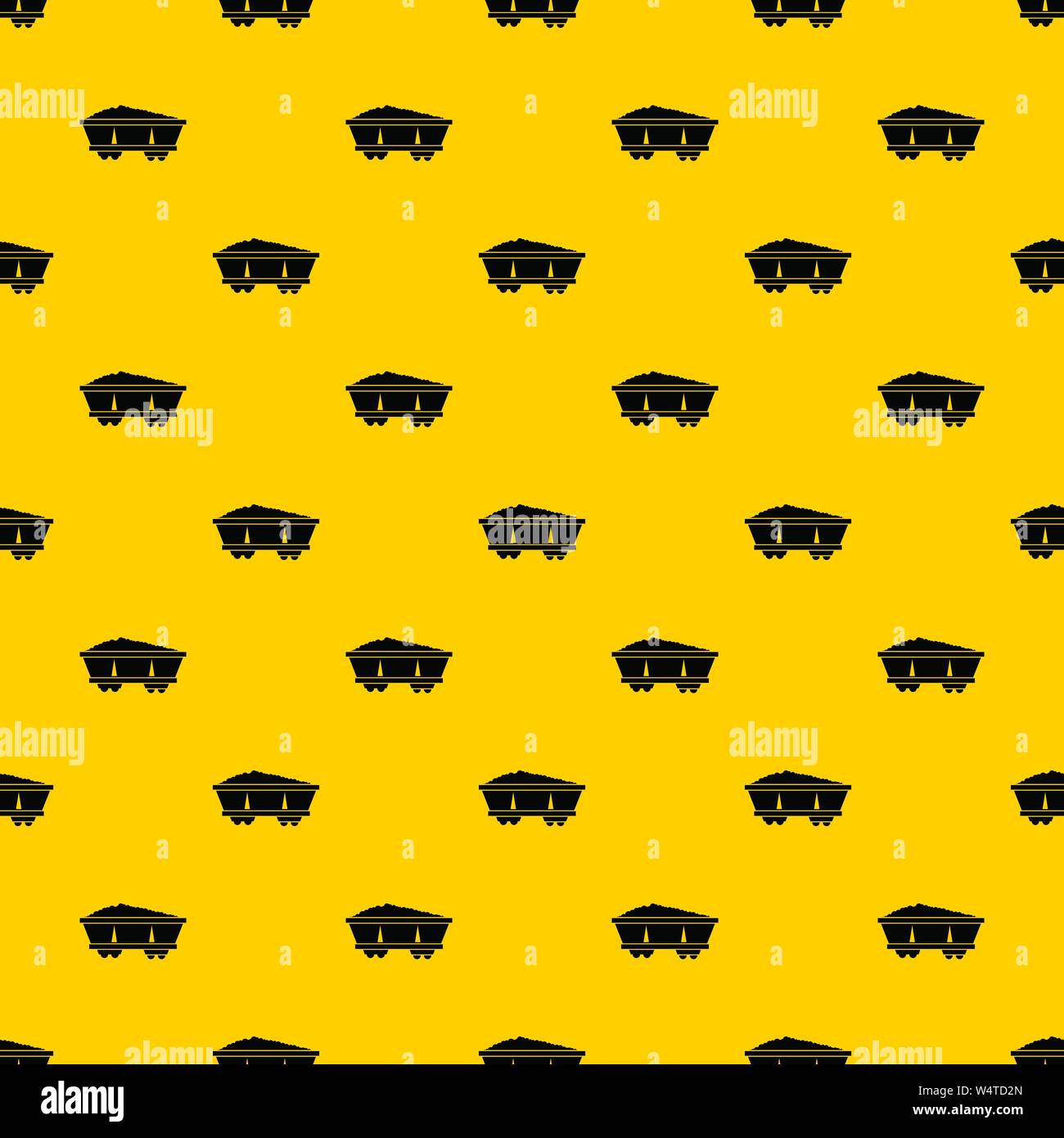 Coal trolley pattern vector Stock Vector