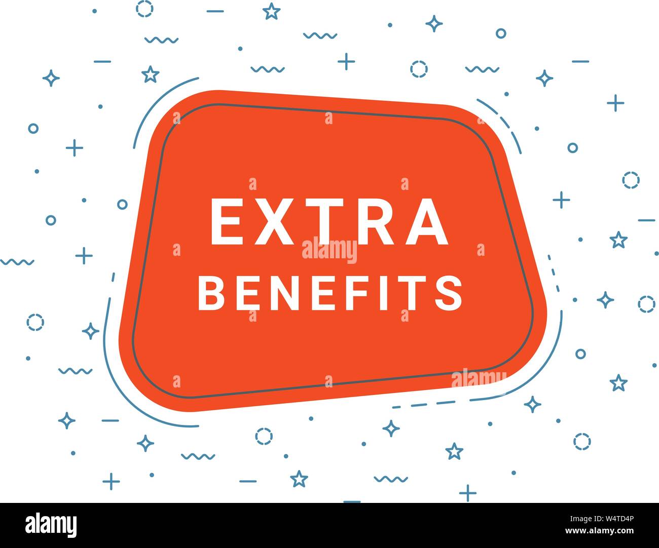 Extra Benefits Speech Bubble Banner Sign Design Template
