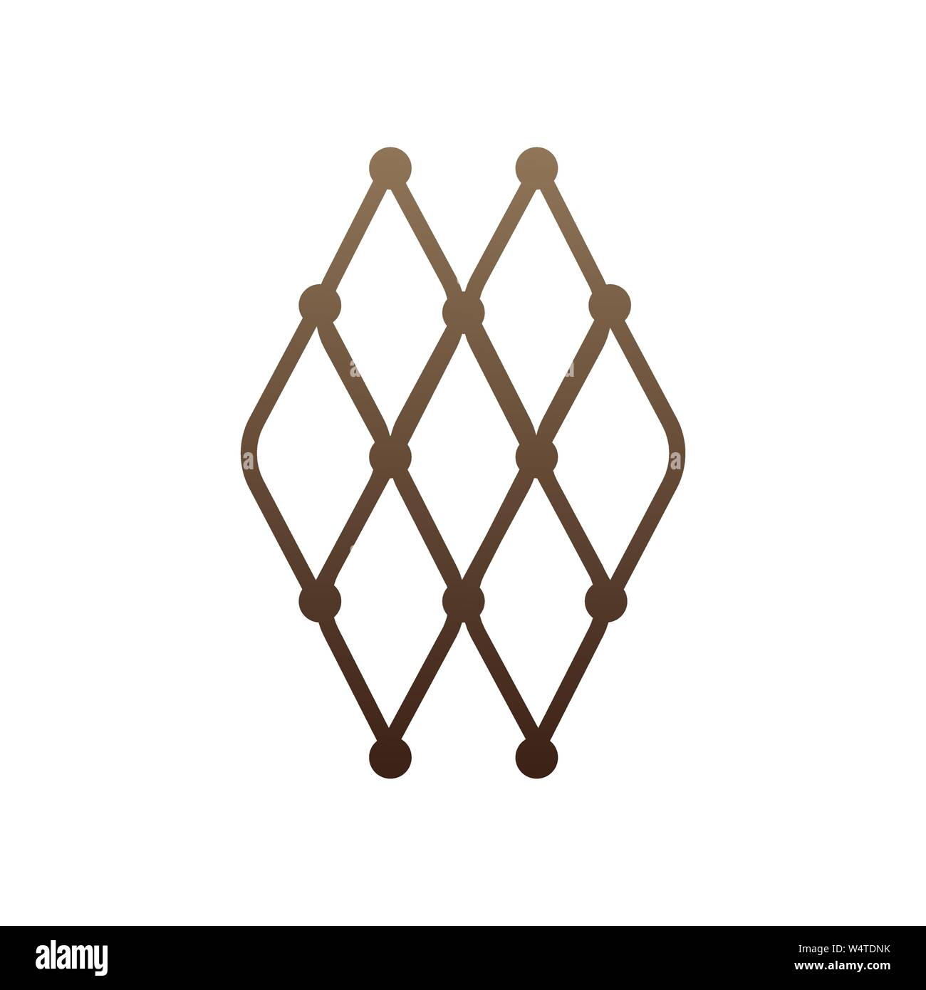 Net geometry with unique shapes. A logo for your brand and business ...