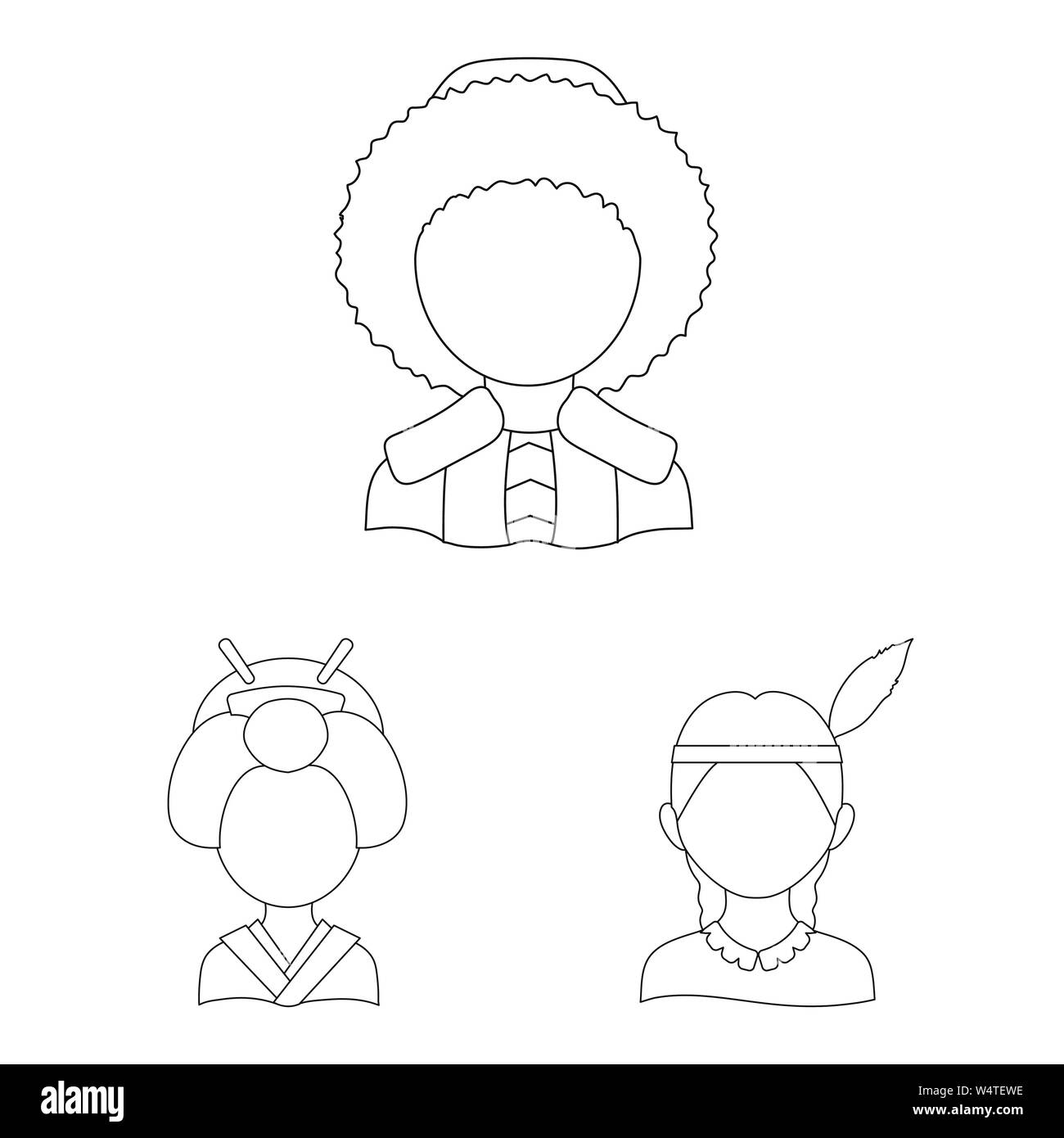 Vector illustration of imitator and resident symbol. Set of imitator and culture vector icon for stock. Stock Vector
